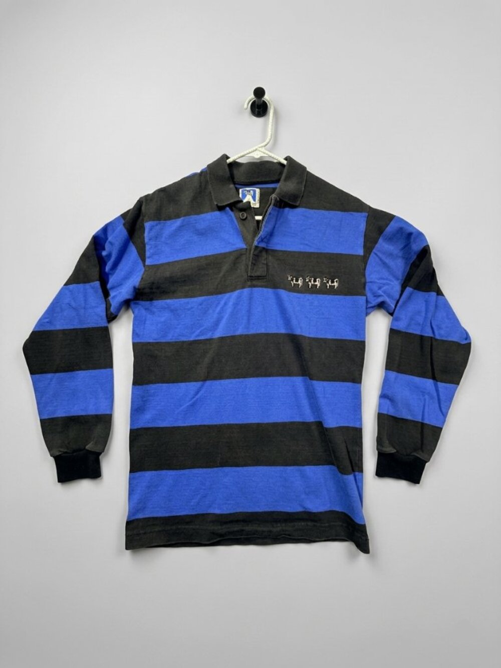 Vaca Lechera Switzerland Striped Rugby Shirt - Small - Blue & Black